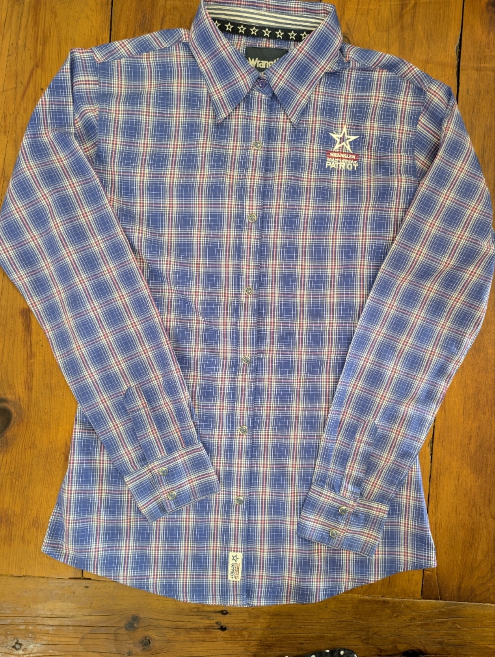 Wrangler Ladies’s Unique Patriot Star Pearl Snap Blouse